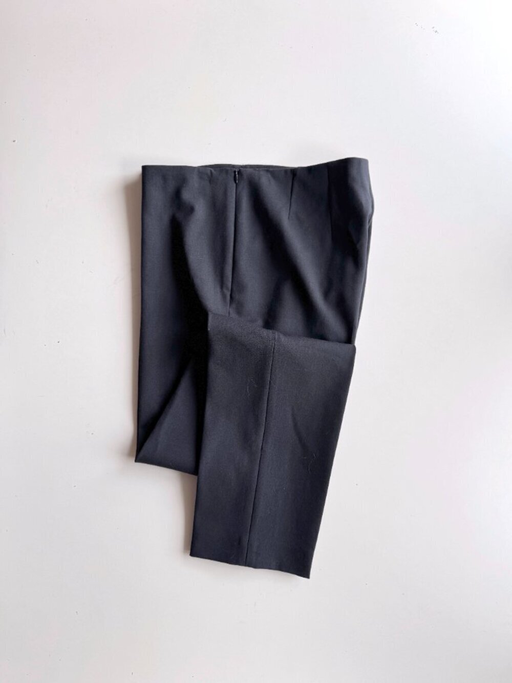 BRUNELLO CUCINELLI Navy Blue Stretch Wool Skinny Tapered Trousers Pants, Size 6
